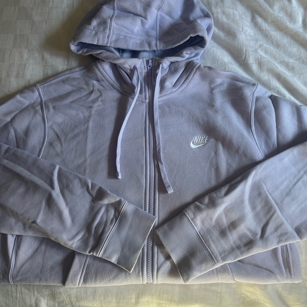 Nike Women's Light Purple Zip-Up Hoodie